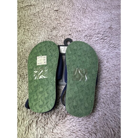 Polo Ralph Lauren Kids Shoes 10 Slide w/ Strap Slip On Sandals Blue - Picture 7 of 16